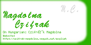 magdolna czifrak business card